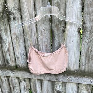 Body Wrappers Stretch Pull-on Bra clear straps Underwraps Nude 261 Adult L